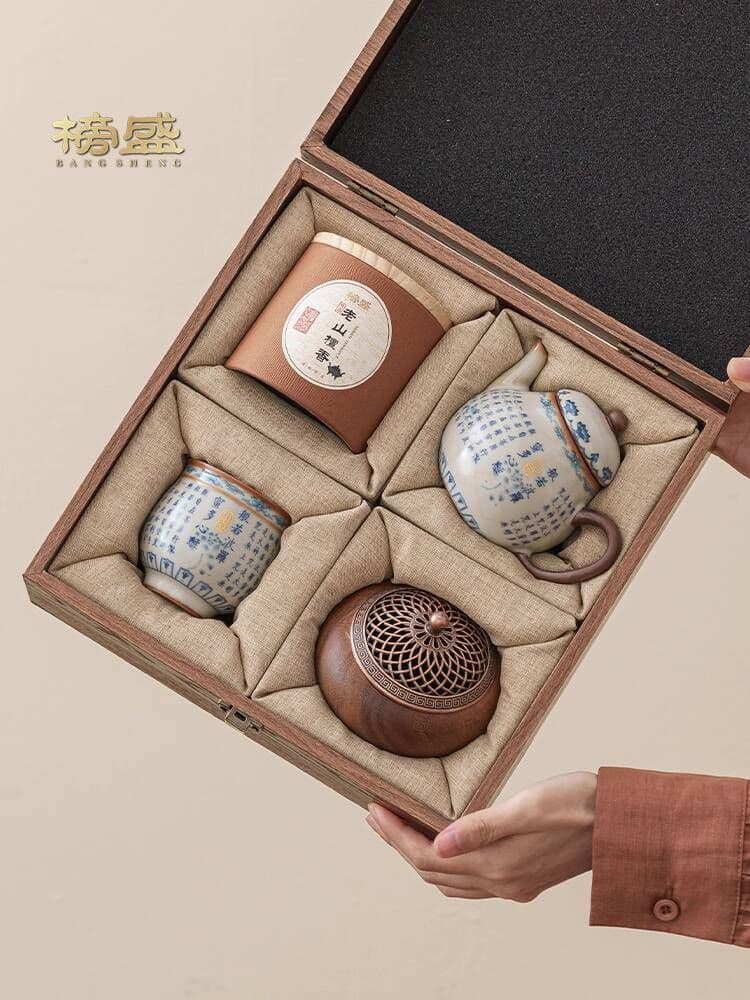 Premium Tea Gift Set Wooden Box