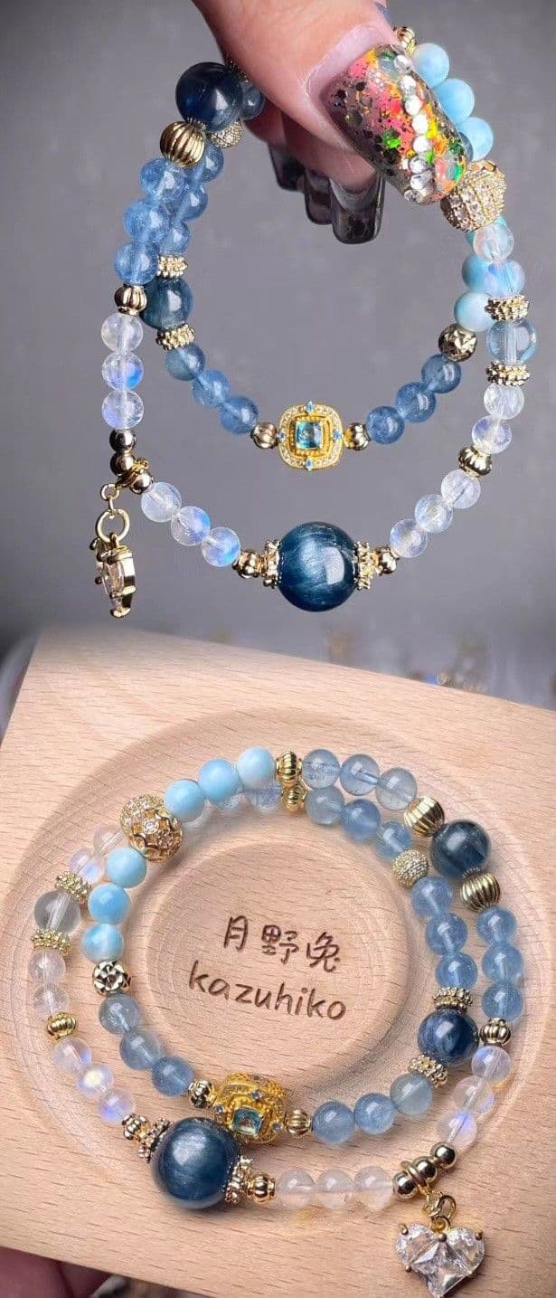Crystal Bead Charm Bracelet