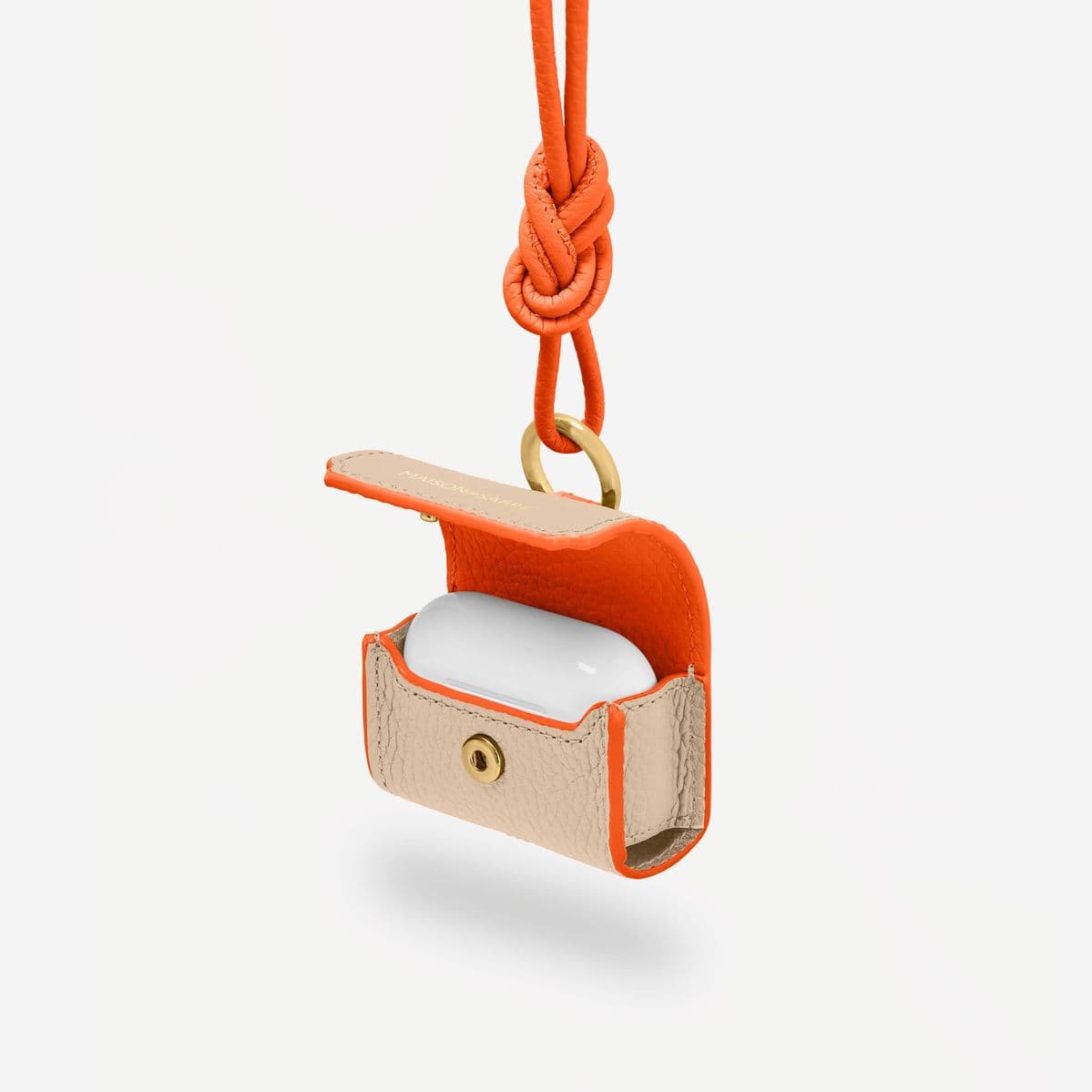 Leather Earphone Case With Lanyard