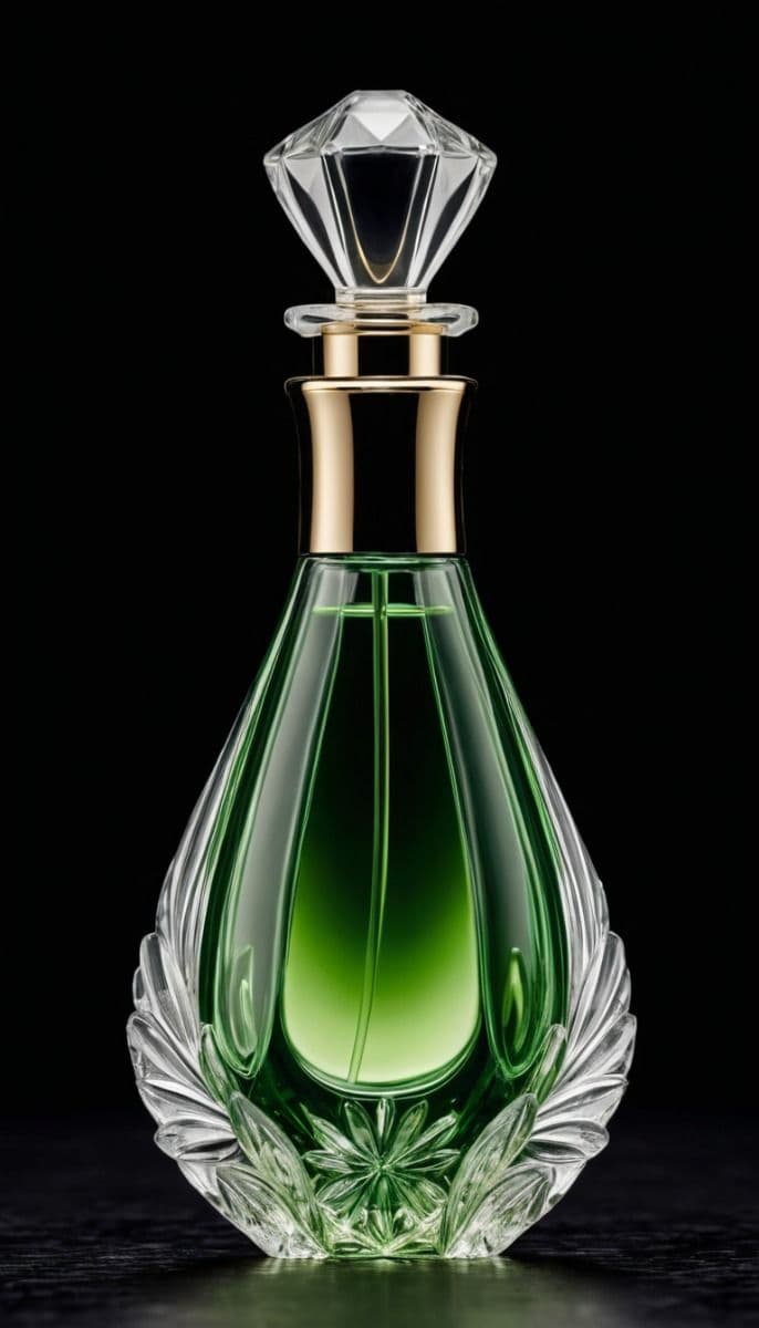 Emerald Crystal Perfume Bottle