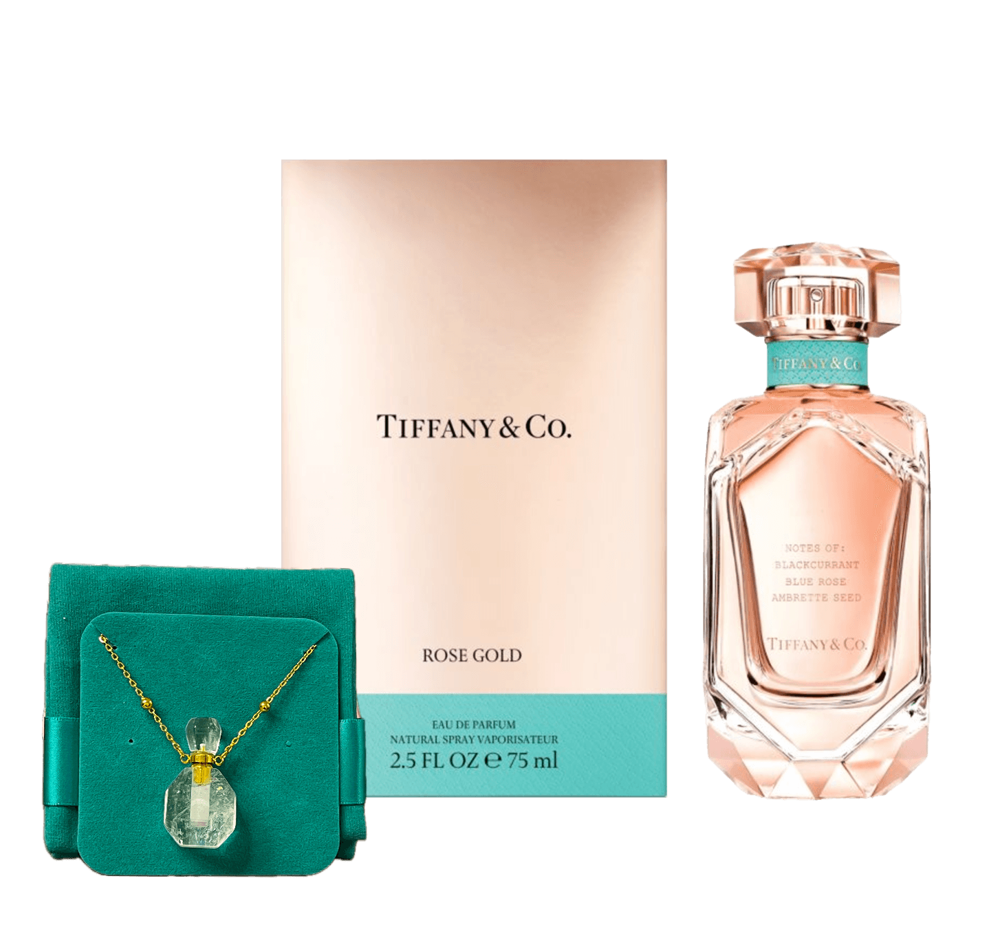 Tiffany & Co. Rose Gold EDP 75ml with Crystal Necklace Gift Set