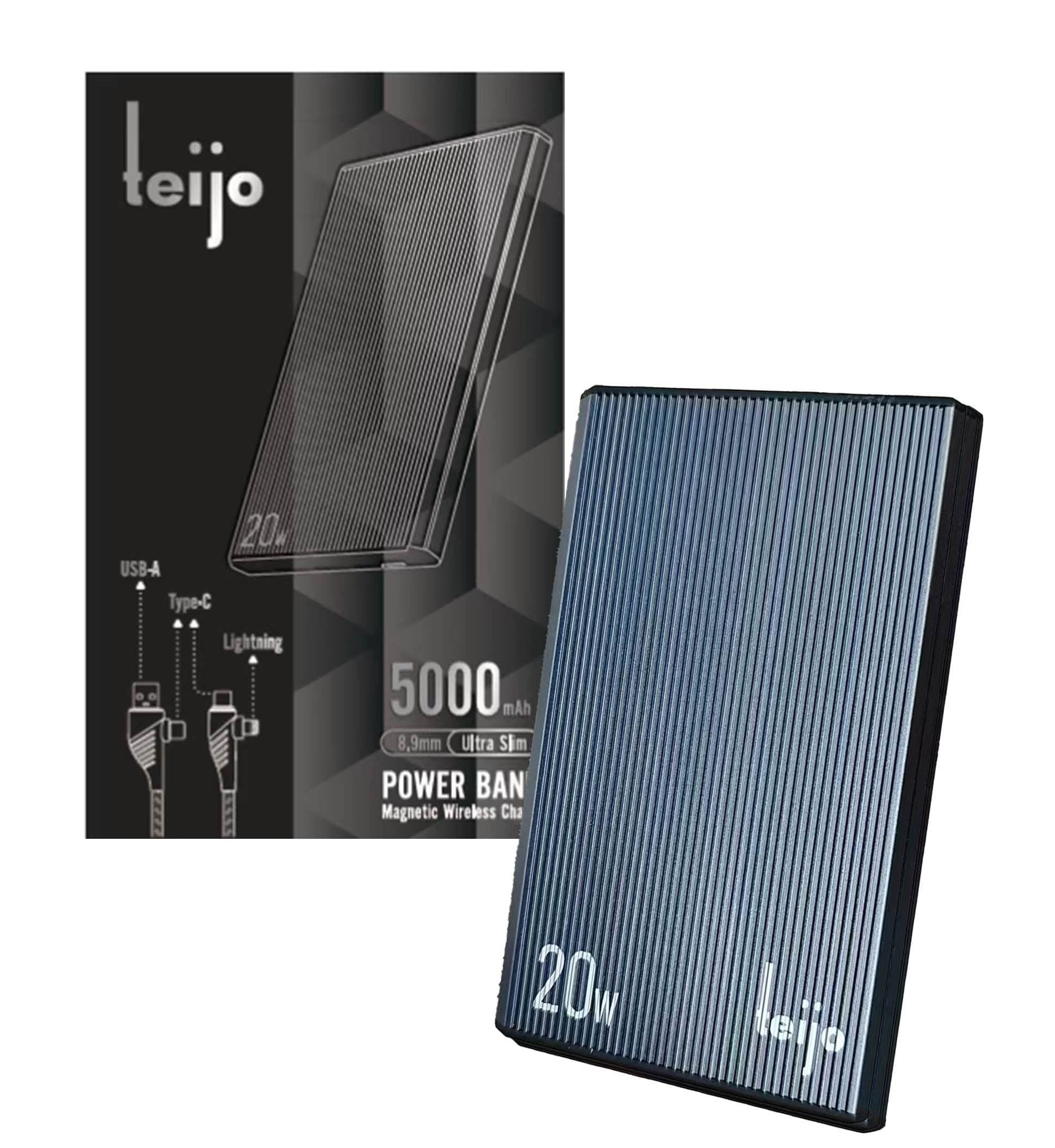 Teijo 5000mAh 20W Magnetic Wireless Power Bank
