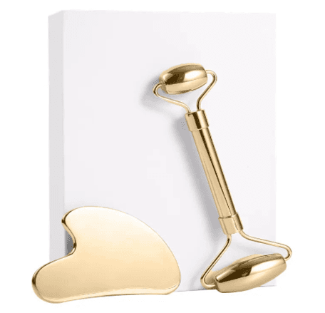 Gold Face Roller and Gua Sha Set