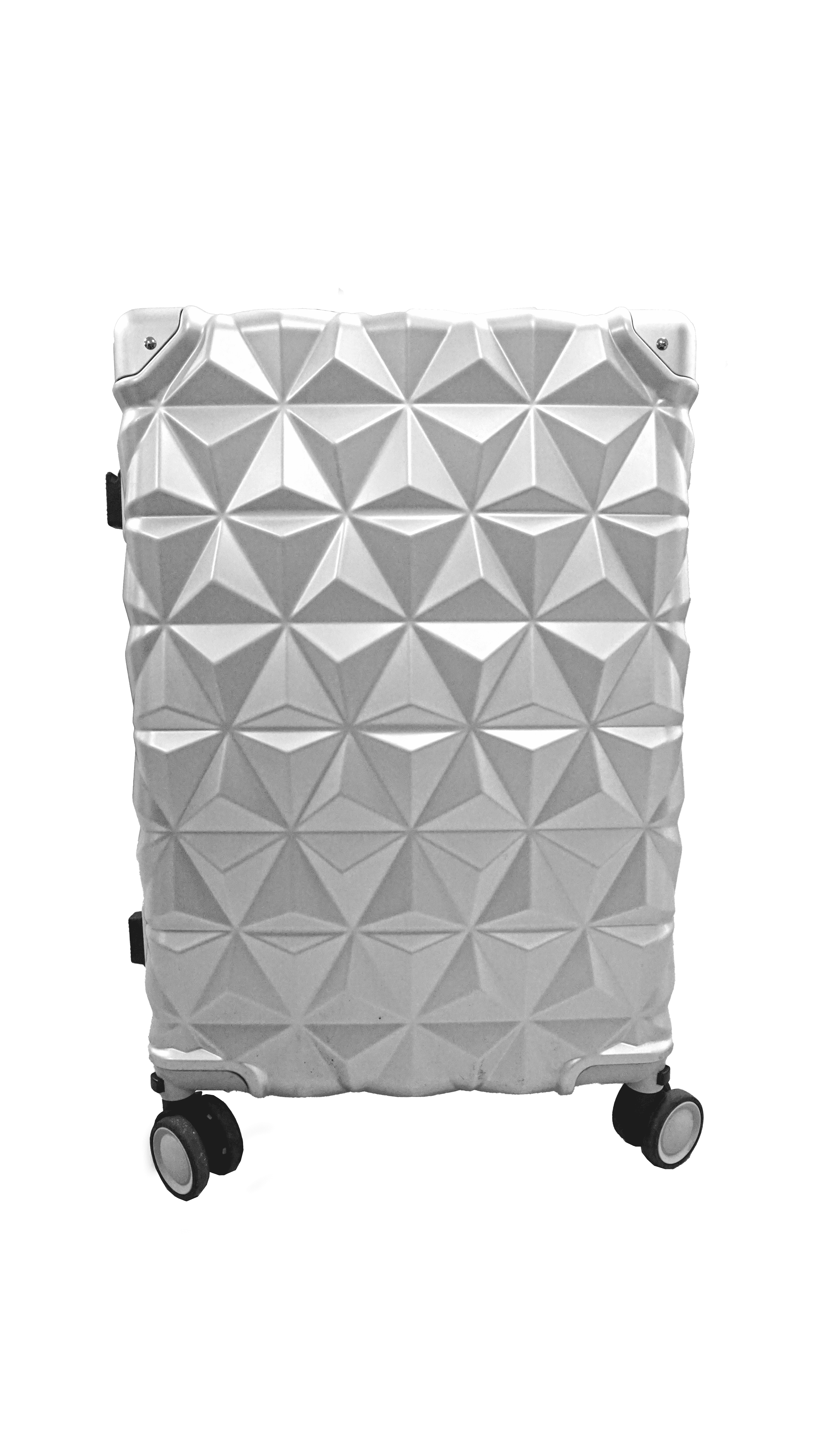 22-Inch Diamond-Pattern Hard Shell Luggage