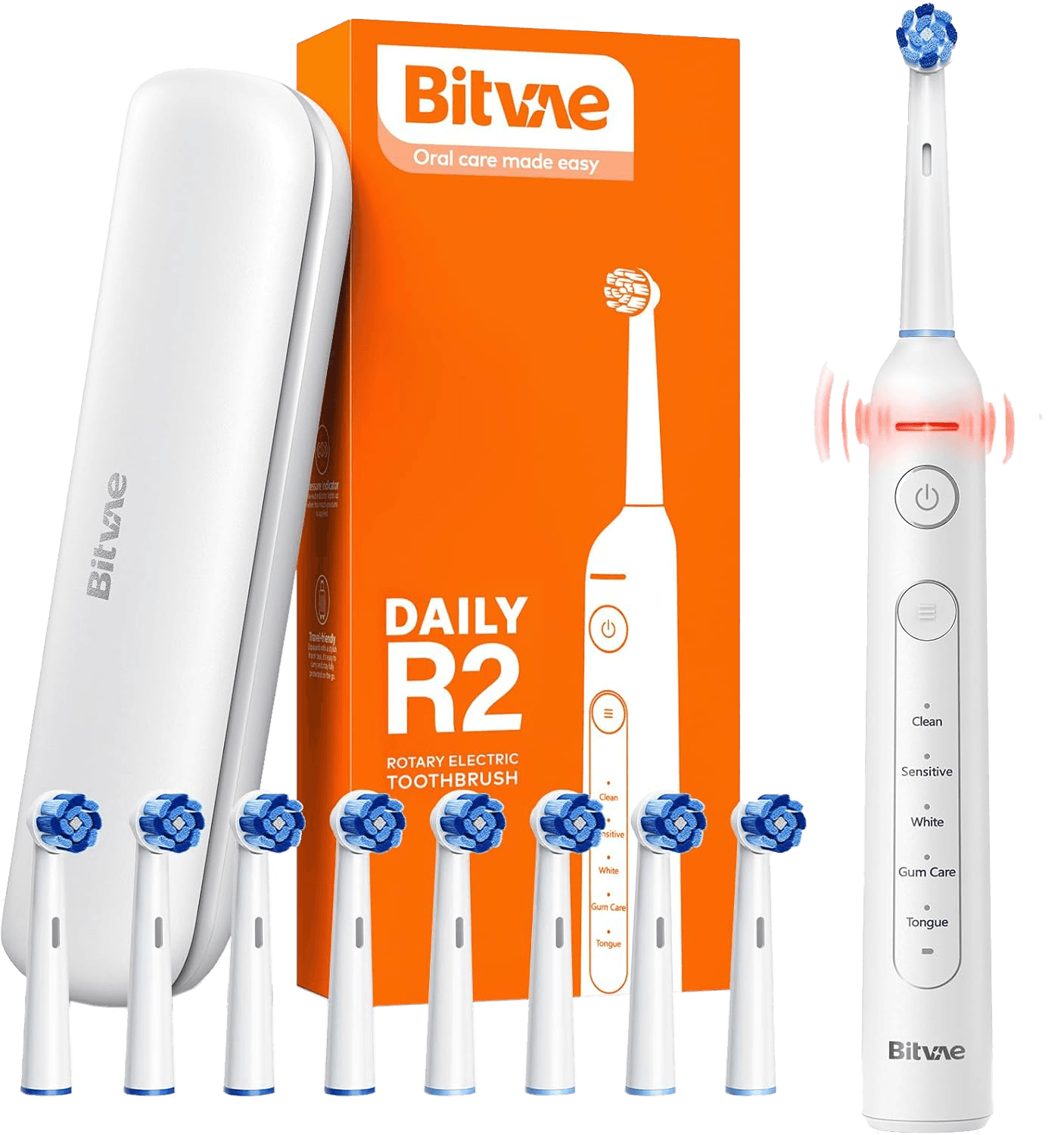 Bitvae Daily R2 Rotary Electric Toothbrush White