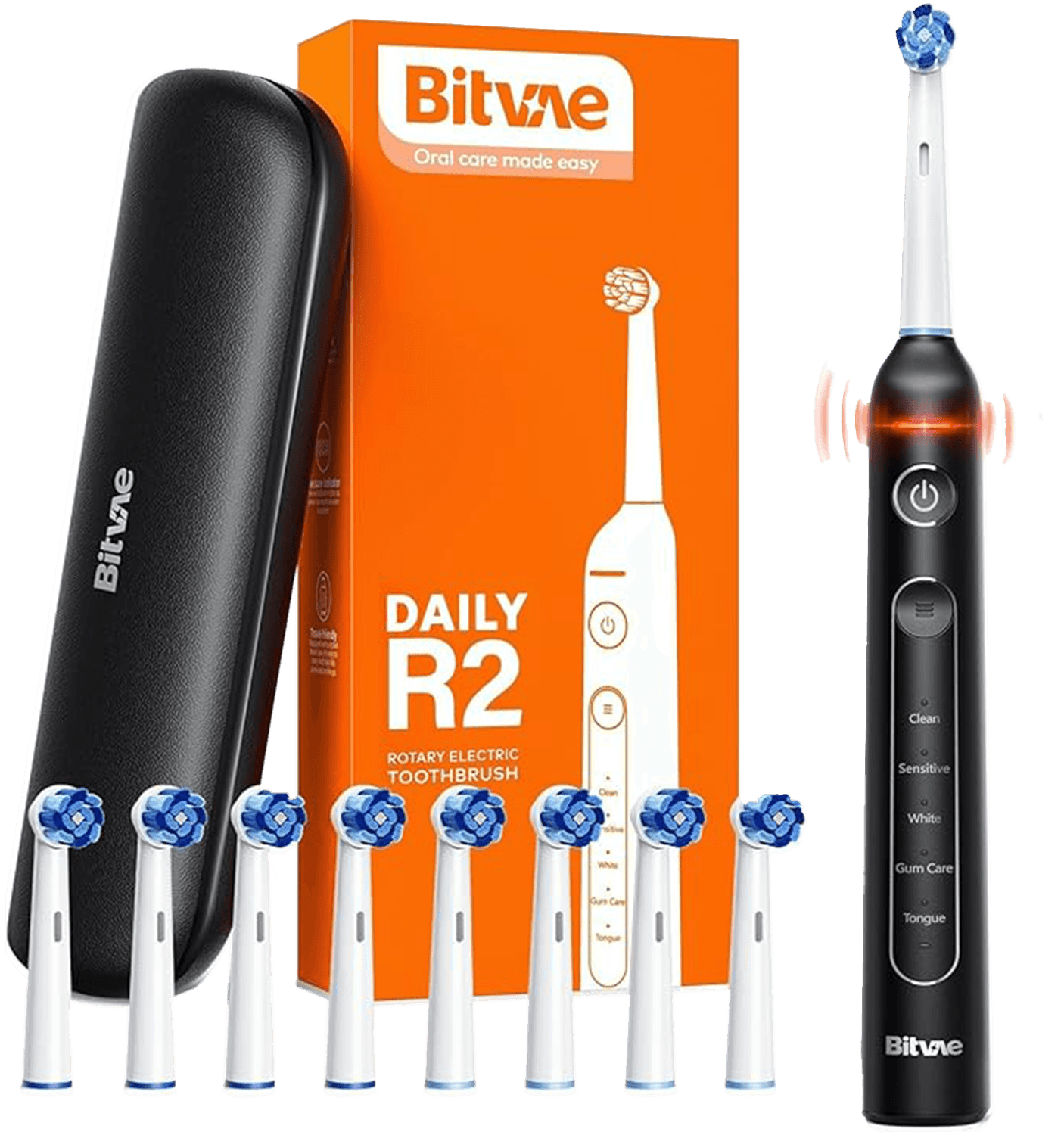 Bitvae Daily R2 Rotary Electric Toothbrush Black