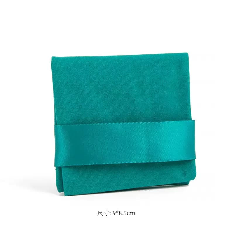 Velvet Jewellery Pouch with Satin Ribbon