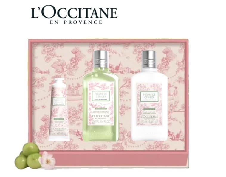 L'Occitane Fleurs de Cerisier Three-Piece Fragrance Set