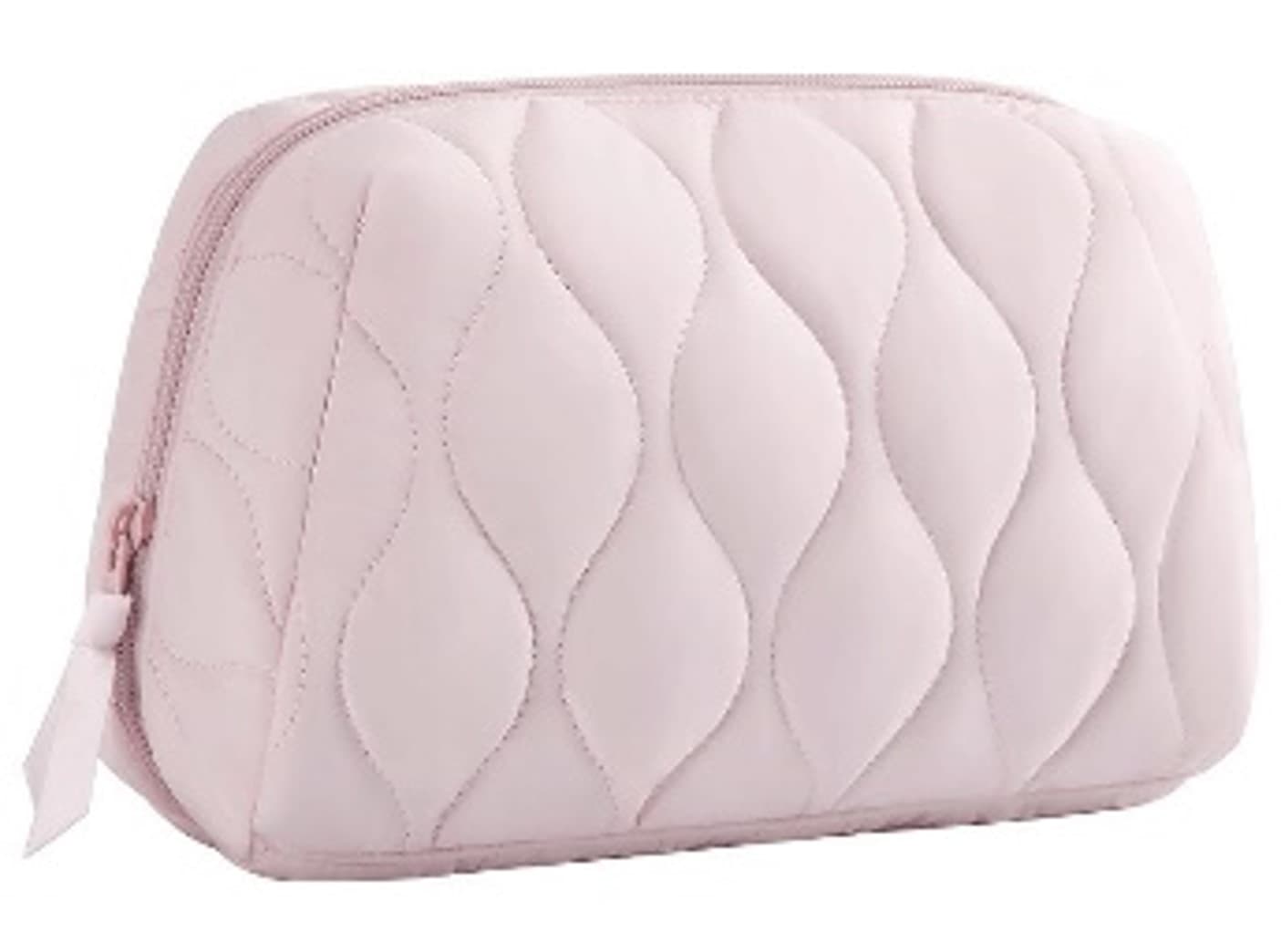 Quilted Cosmetic Pouch Pink