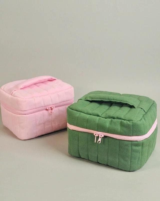 Quilted Cosmetic Train Case