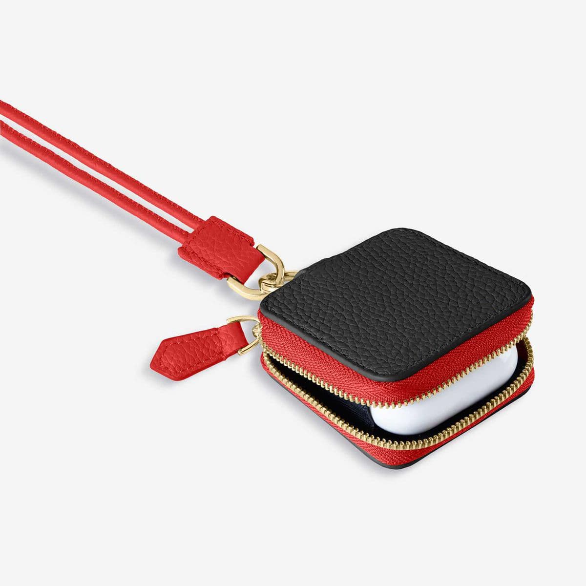 Leather Earphone Case with Lanyard