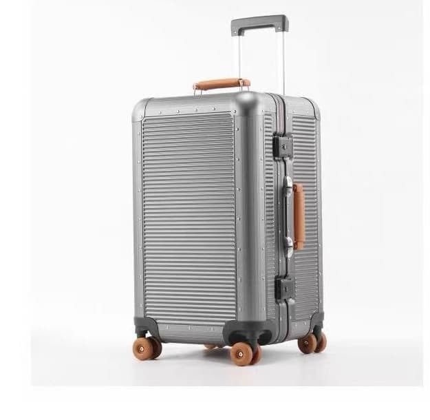 Aluminum Frame Trolley Suitcase 20" — Gunmetal Grey