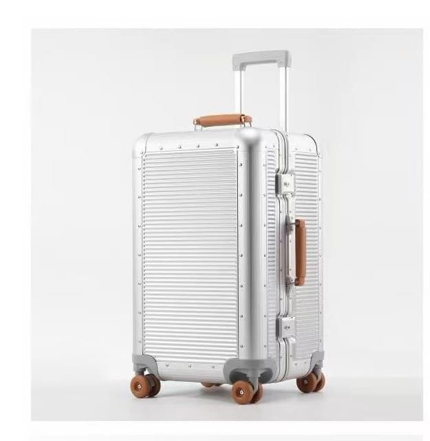 Aluminum Frame Trolley Suitcase 20" — Silver