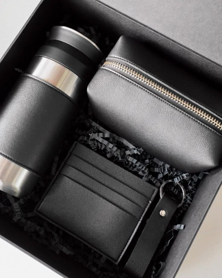 Monogrammed Leather Executive Gift Set