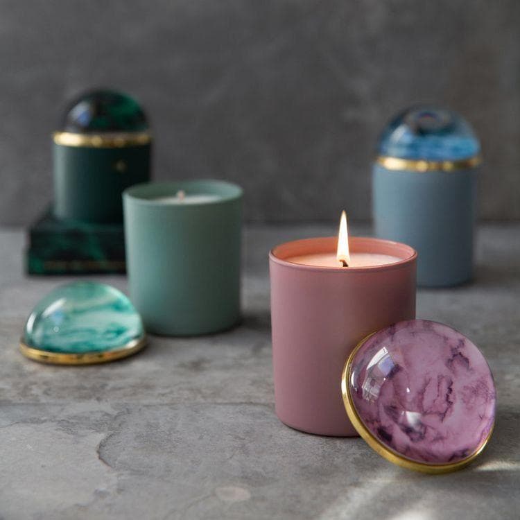 Marble Lid Scented Candle