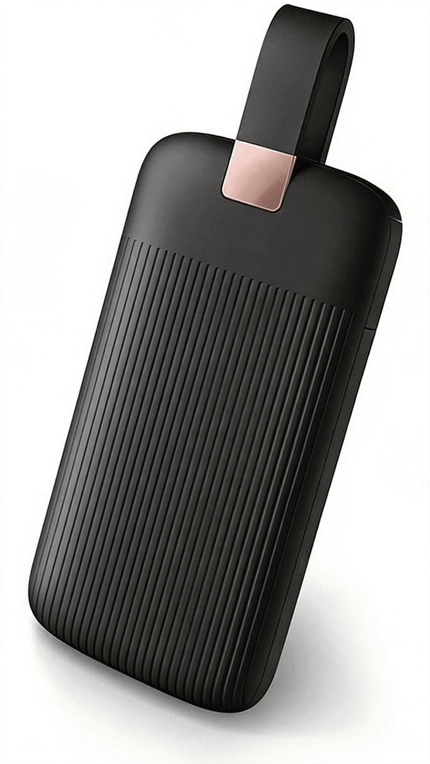 Ribbed Power Bank with Wrist Strap