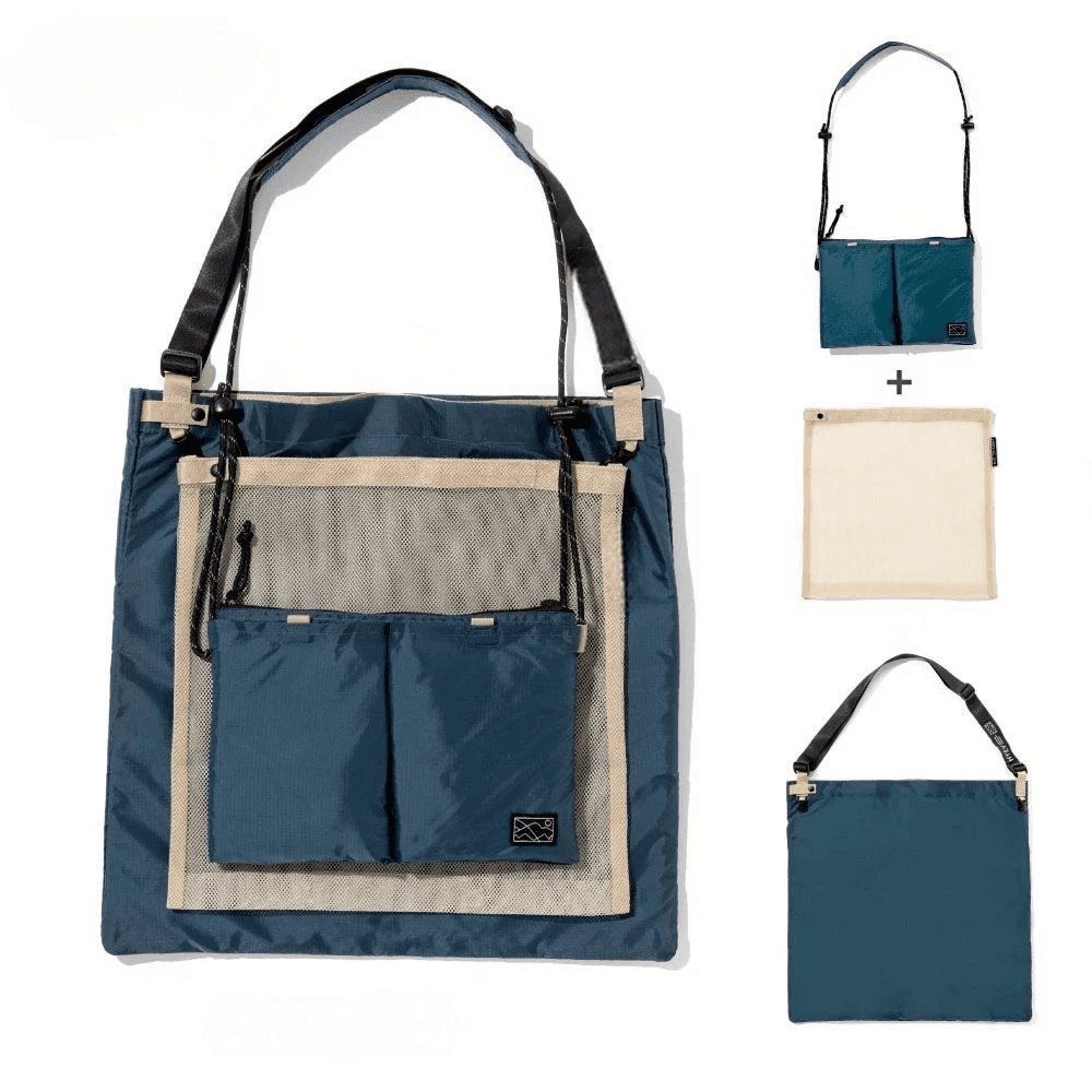 Multi-Pocket Convertible Shoulder Bag