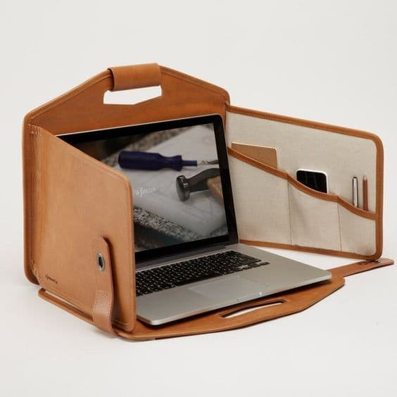 Leather Laptop Portfolio Bag