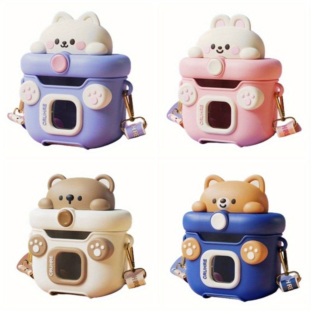 Cute Animal Earbud Case with Strap