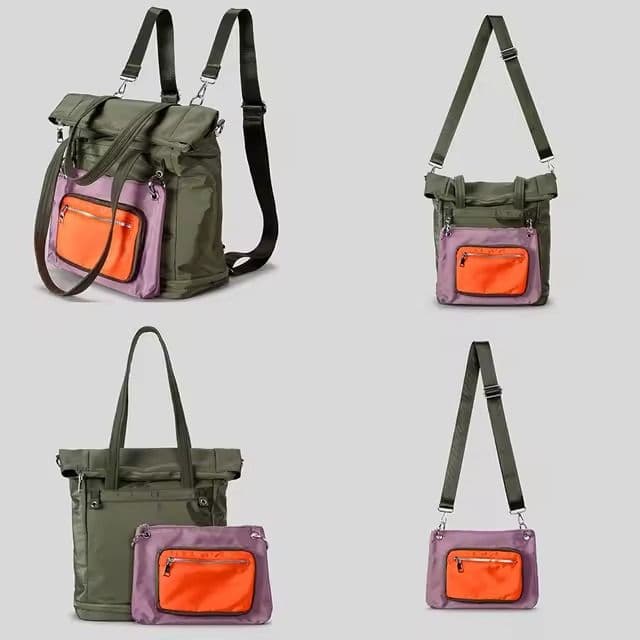 Convertible Nylon Backpack Tote